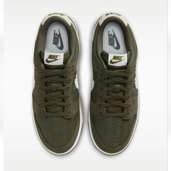 Swarovski Bling Nike Dunk Low Premium Sneakers with Ivory Crystals Women's - Picture 3 of 5